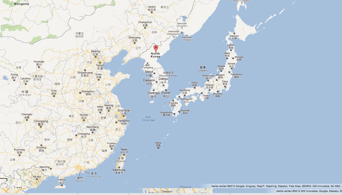 karte von nordkorea asien